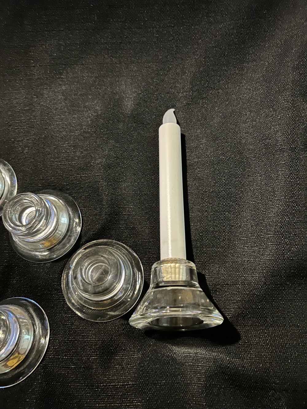 Glass Candle Holders set of 7